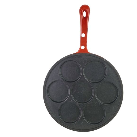 Cottage Collection, Enamel Coated Cast Iron Polka Dot Mini Pancake, NEW - Picture 3 of 6